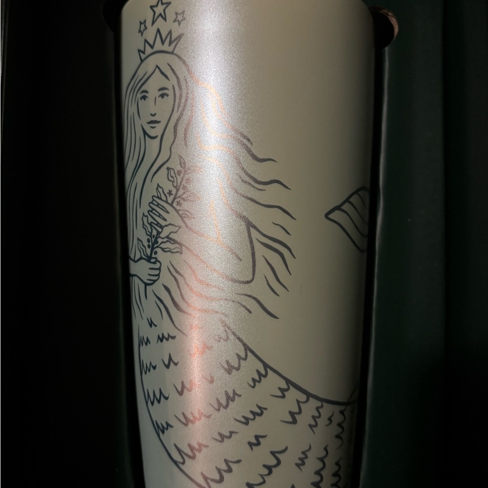 Starbucks Cream and Black Mermaid Tumbler